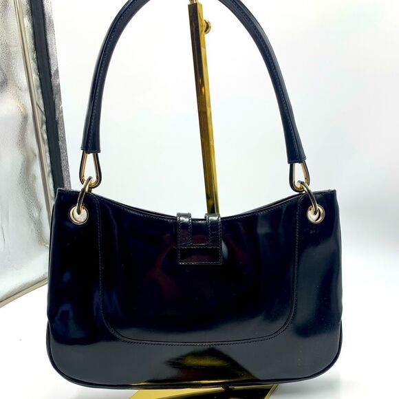 Auth Vtg GUCCI Black Patent Leather Jackie Bag - Picture 7 of 15